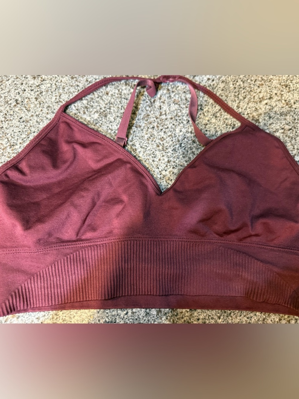 Seamless Wine-Colored Bralette - Women Intimates & Sleepwear sports bra medium